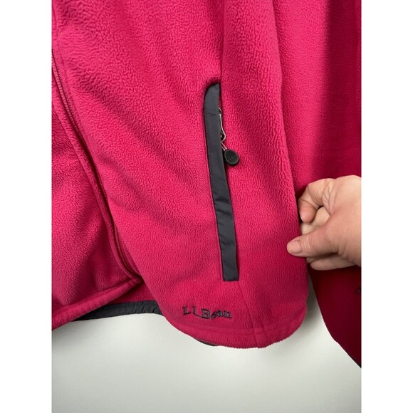 L.L.Bean Polartec Women's Fleece Jacket Pullover Pink Gray Full Zip Size Small - Picture 3 of 5